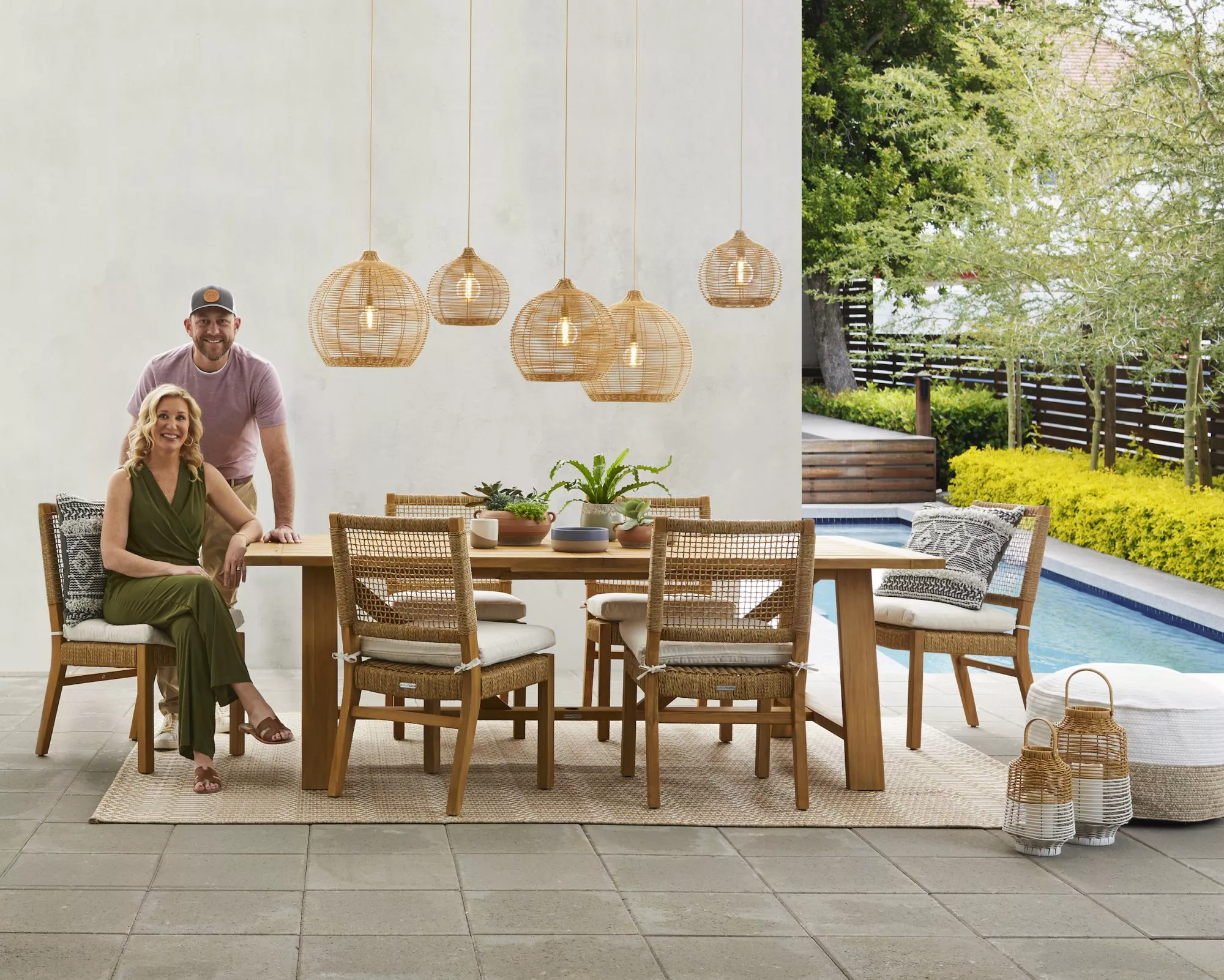 dave and jenny marrs with outdoor table