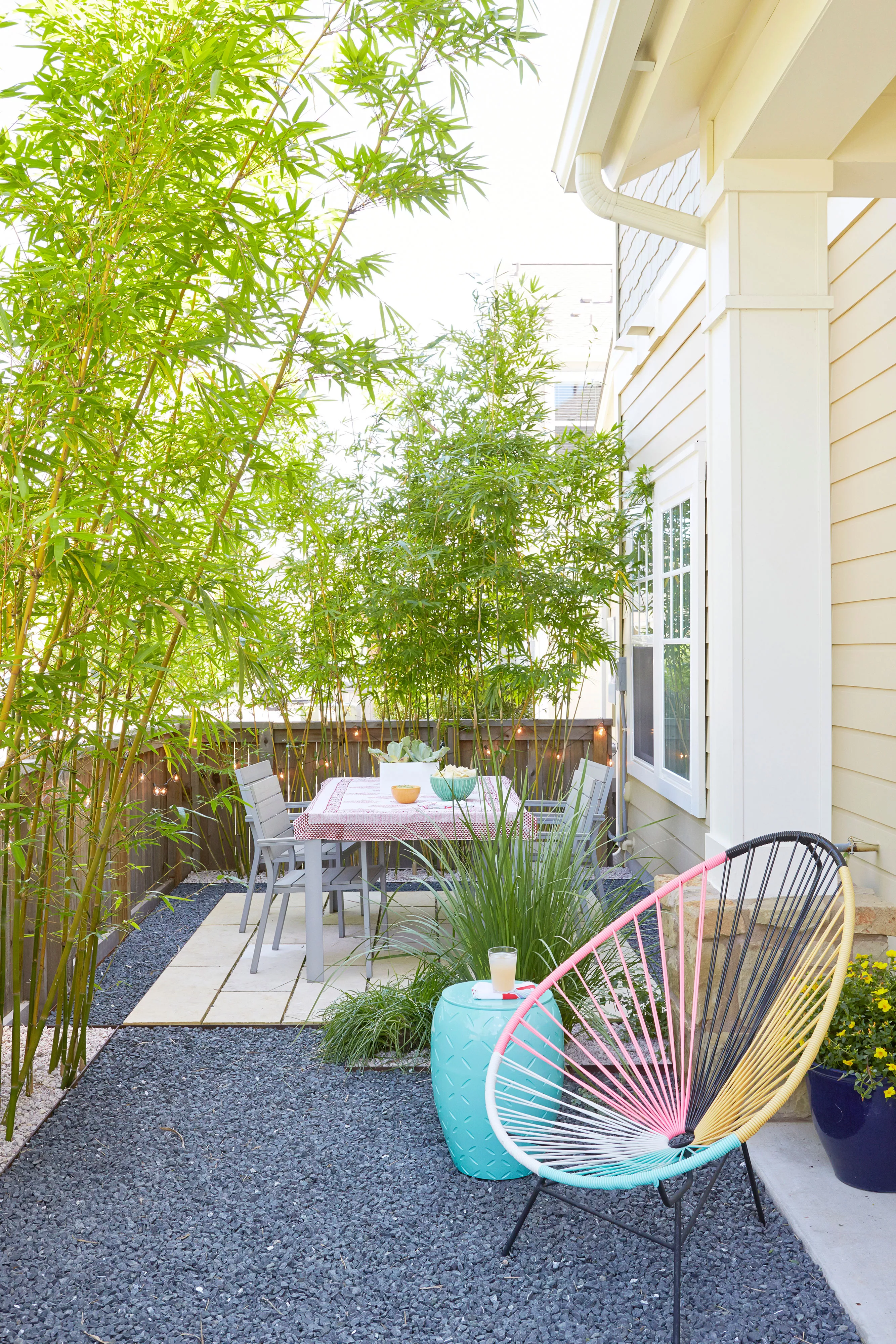 Small backyard dining