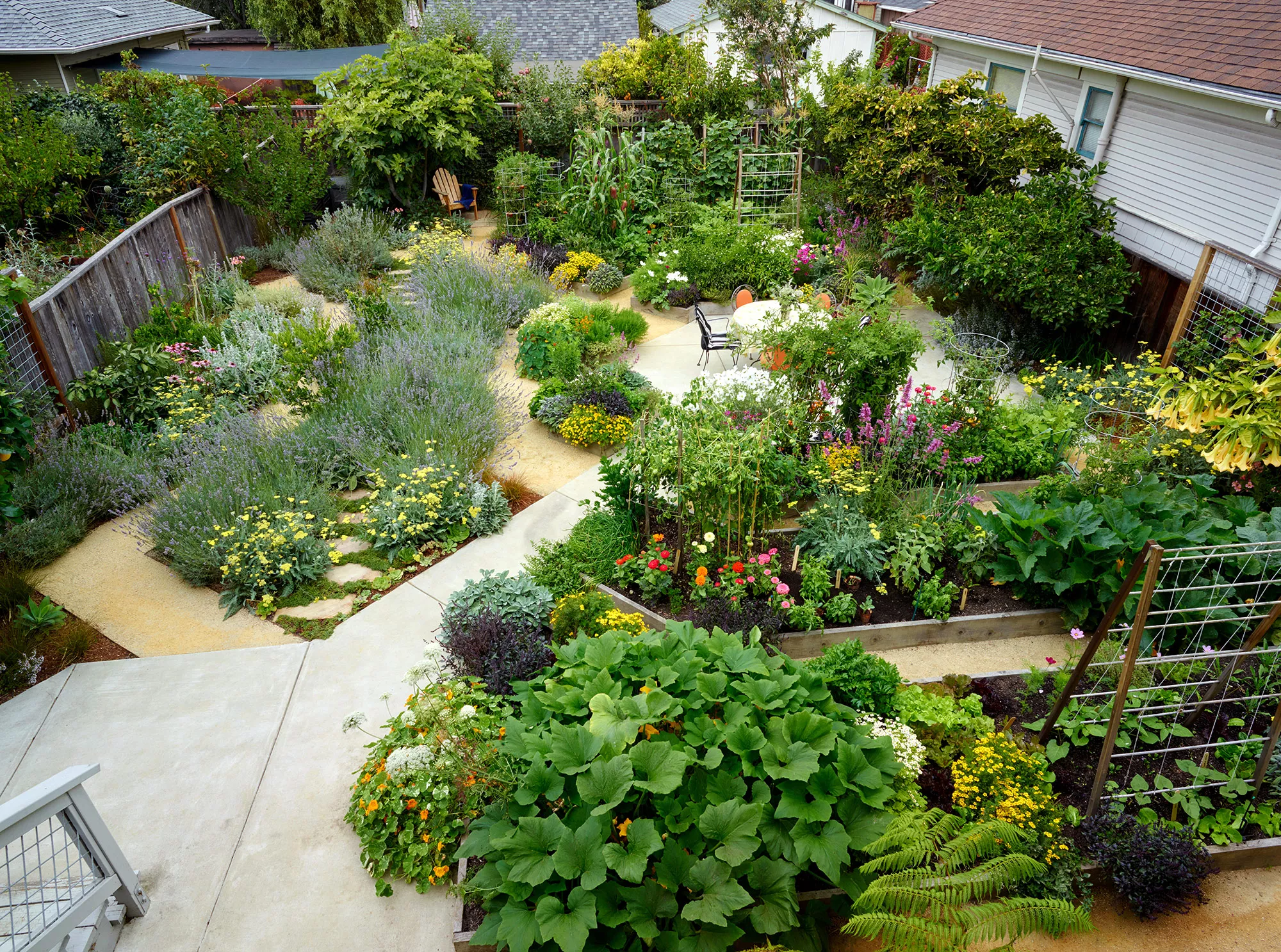 backyard flower garden