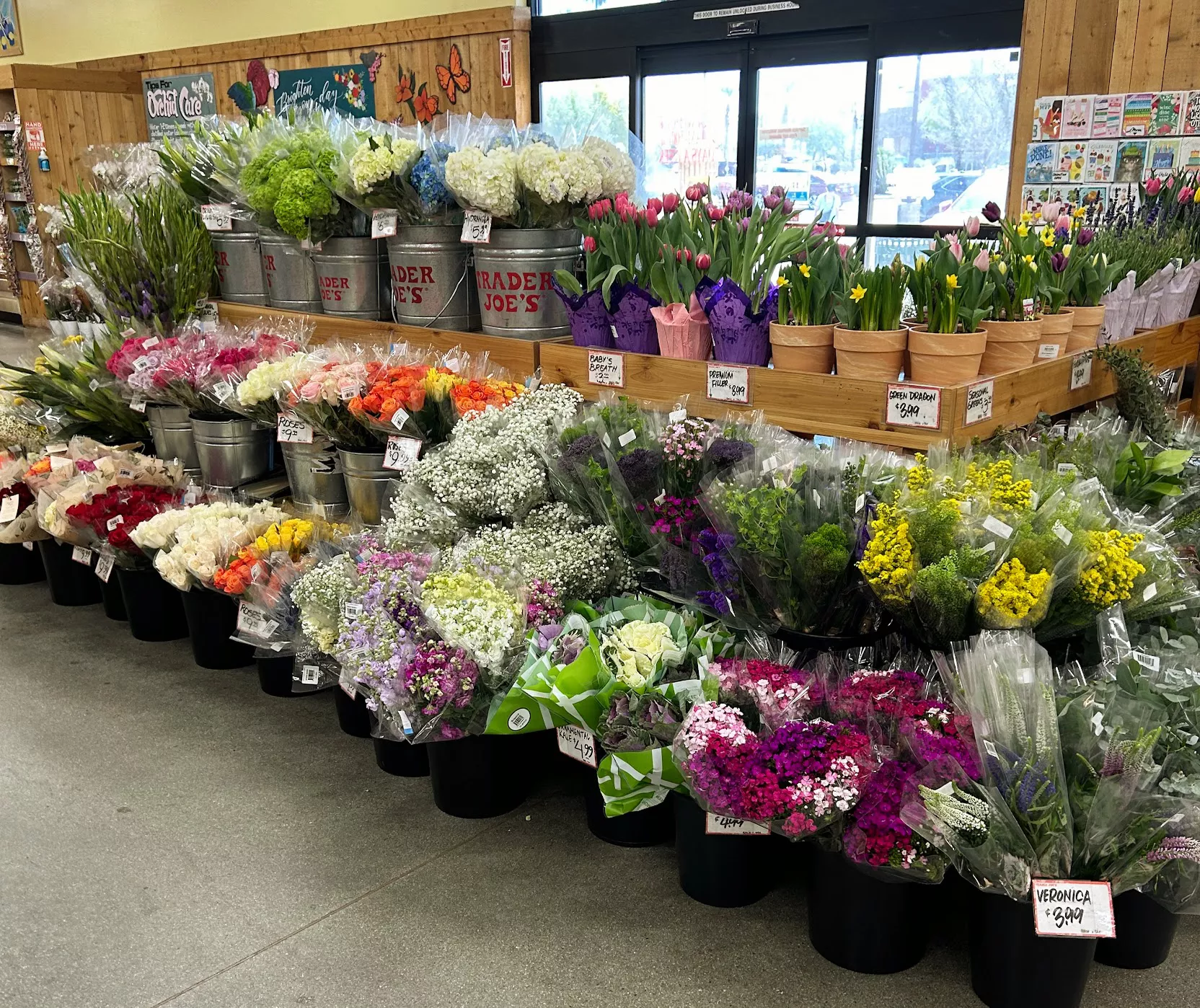 trader joe's floral section