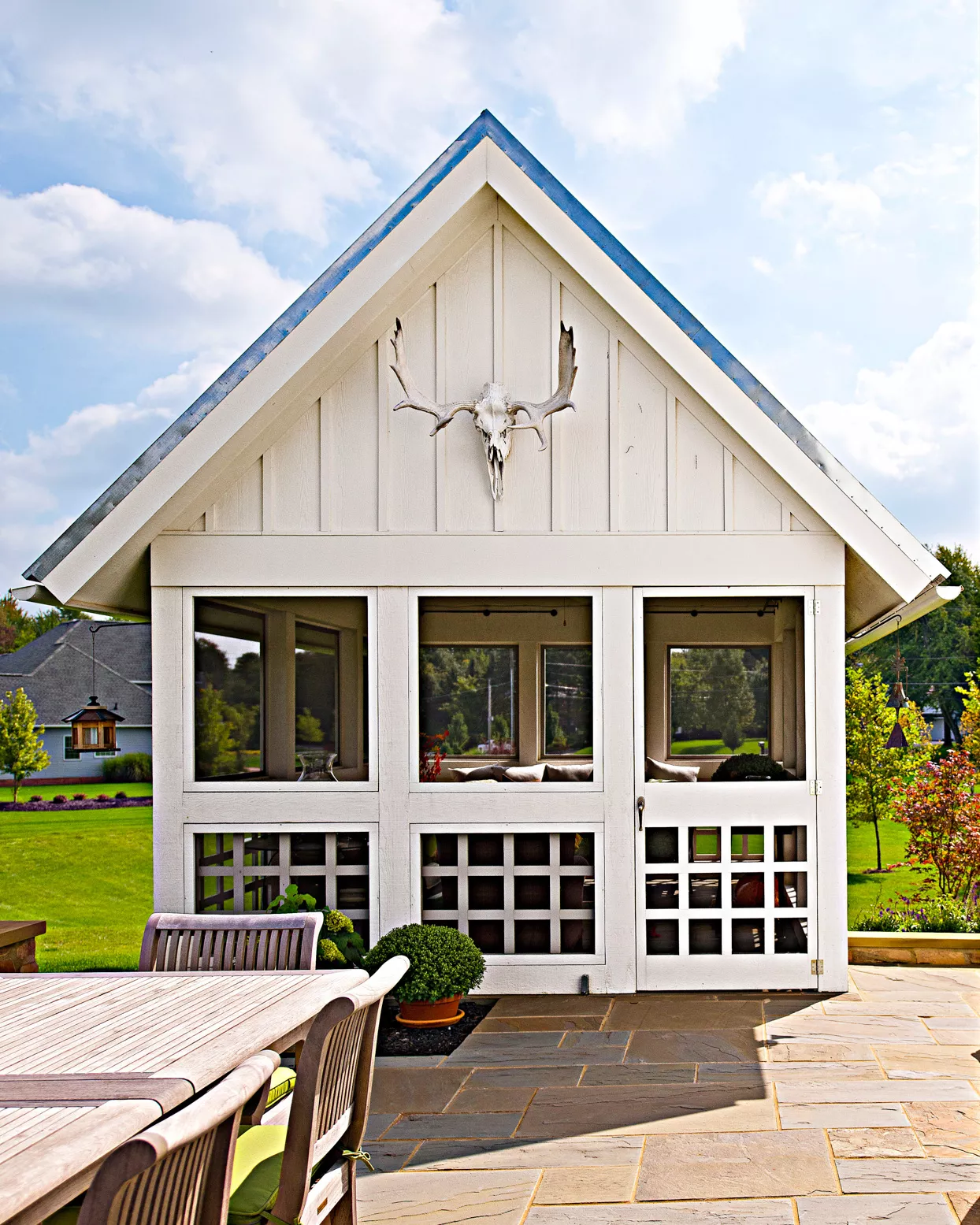 farmhouse style screened gazebo