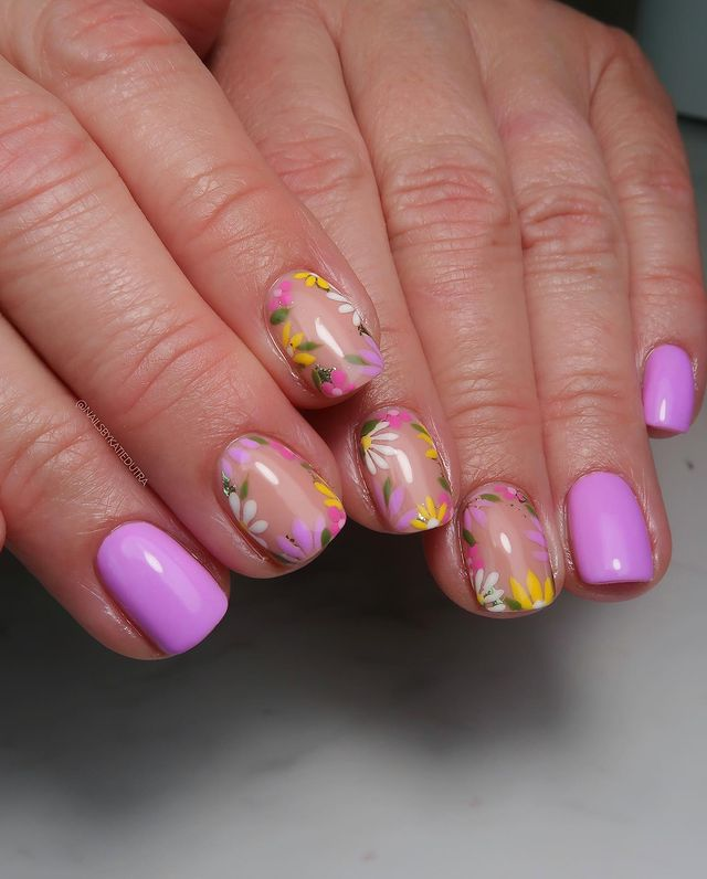 FLORAL SPRING NAIL DESIGNS