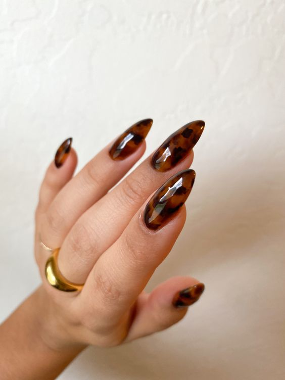 Tortoise Shell Nails