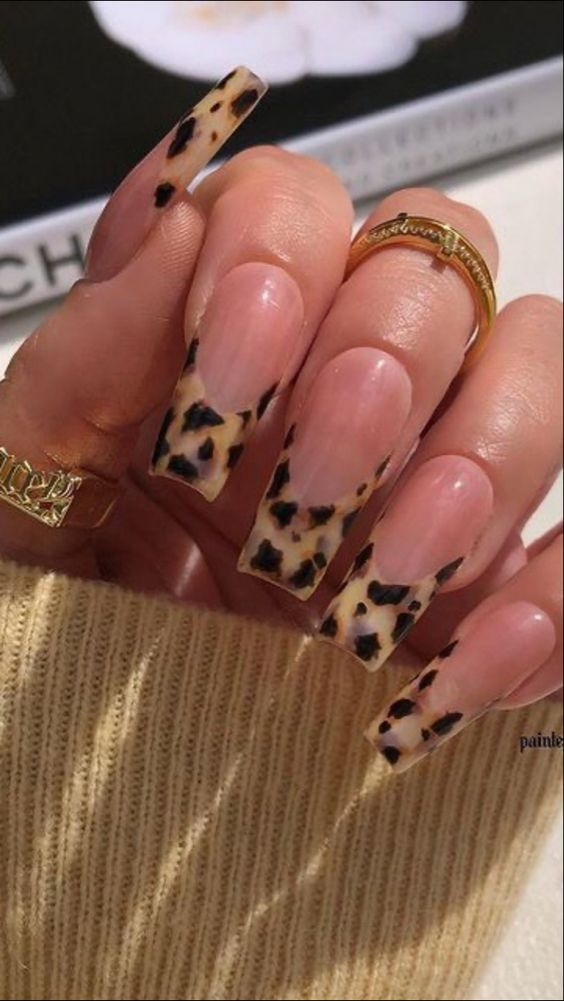 Leopard French Tips