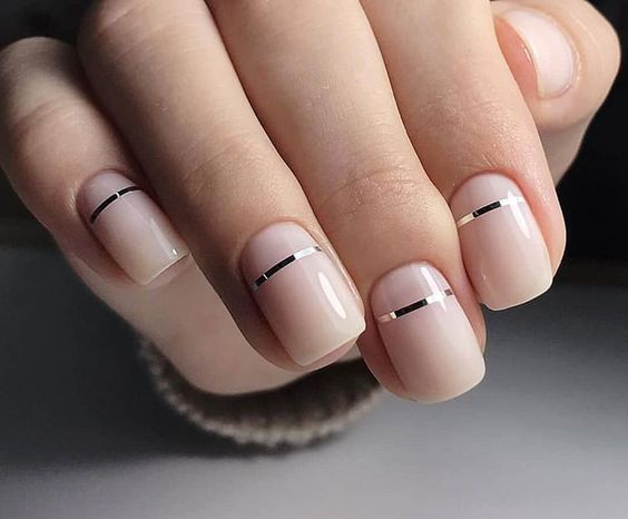 Floating French tip nails