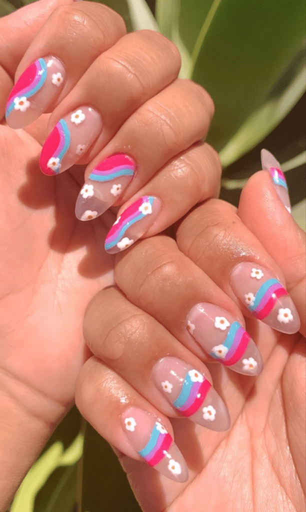 floral summer nails