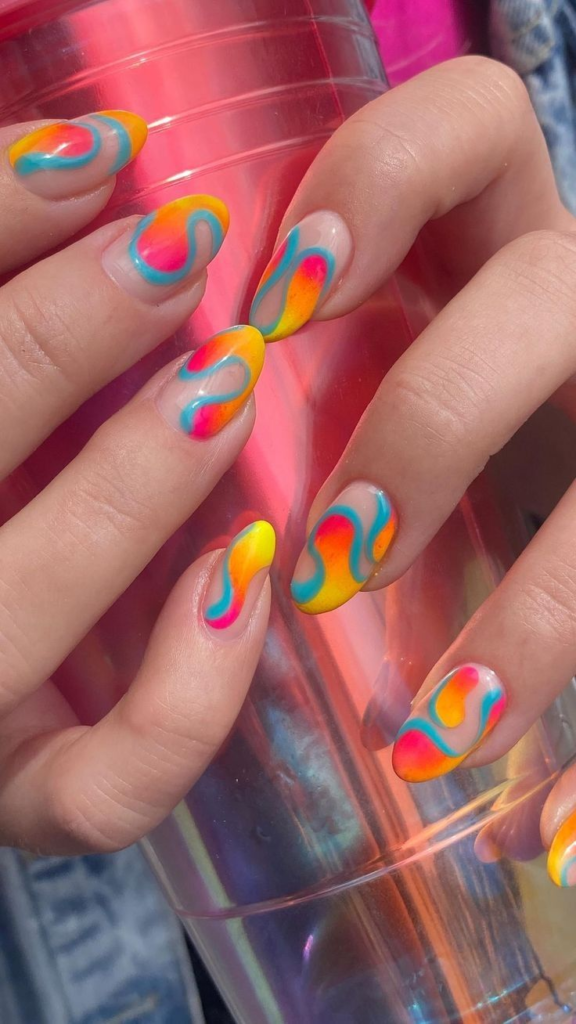 neon summer nails