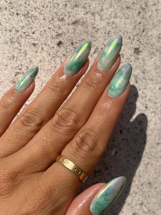 Coastal vibe summer nails