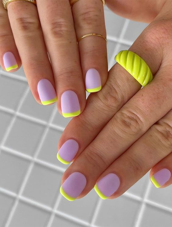 Colorful Summer Matte Nails