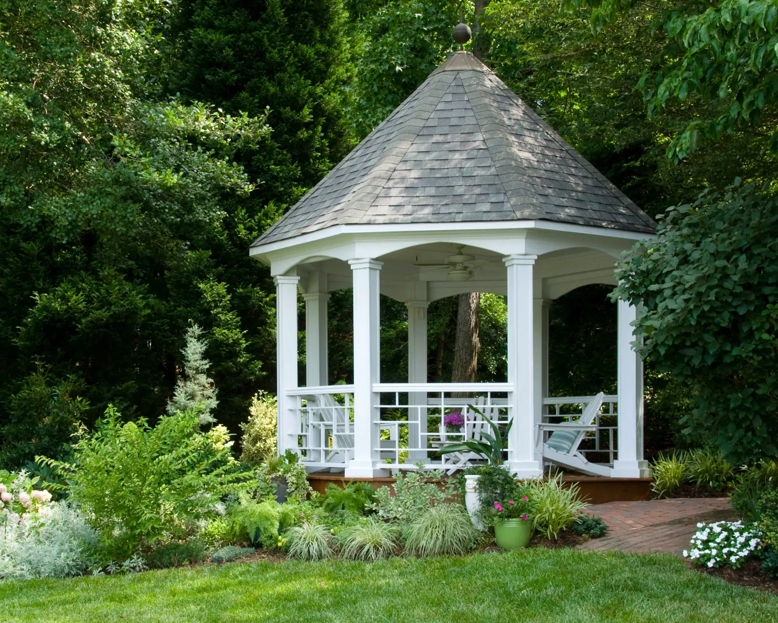 light grey roof gazebo