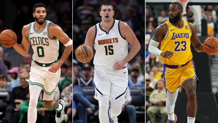 Jayson Tatum, Nikola Jokic and LeBron James