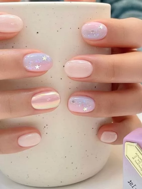 pastel spring nail design