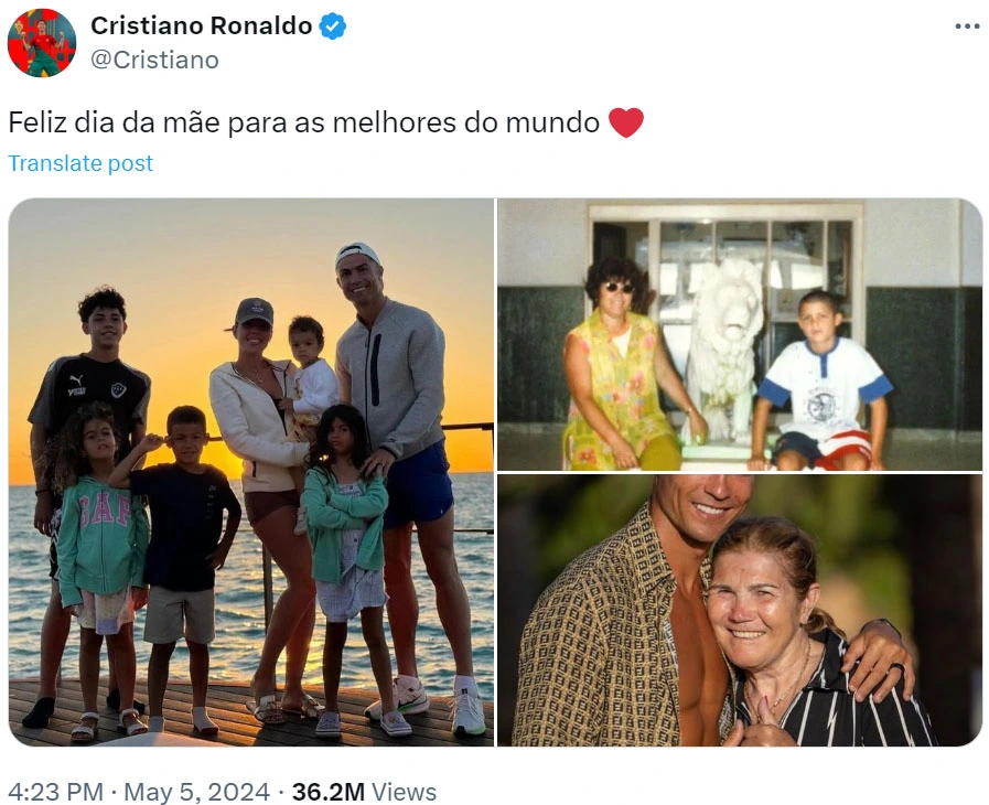 Ronaldo chia sẻ thông điệp đầy ý nghĩa trong Ngày của mẹ - Ảnh 2.