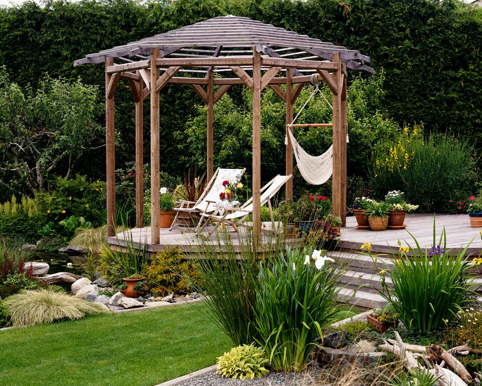 stick-built gazebo