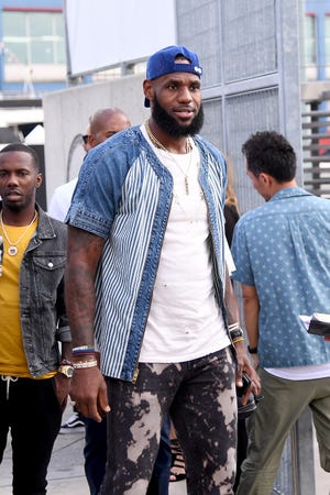 LeBron James attends the John Elliott front row during New York Fashion Week: The Shows on Sept. 6.