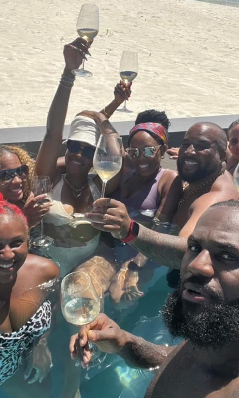 Lebron James' vacation in the Maldives