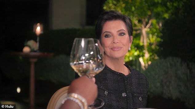 'Paris is always a good idea,' Kris insists as they toast, before the episode transitions back to Los Angeles with Khloe, who is seen arriving to Kourtney's house.